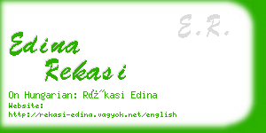 edina rekasi business card